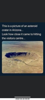 260 a1e. Facebook - meteor crater and visitors center