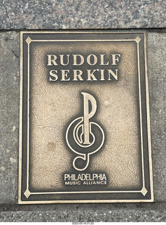 Academy of Music  - Rudolf Serkin pavement tile