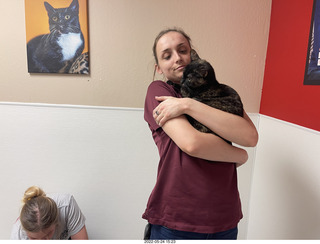 cat Miss Pris in Halo rescue center