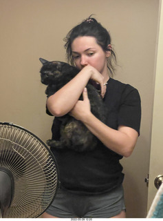 cat Miss Pris in my bathroom sink