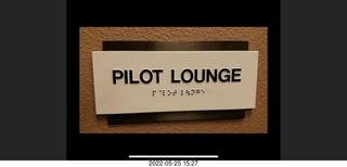 Pilot Lounge in braille