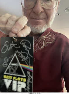 Comerica Theater - Brit Floyd - my autographed VIP badge