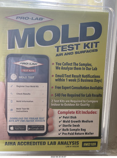 10 a1g. house construction  - mold test kit