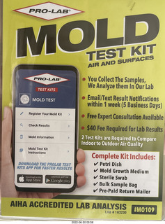 house construction  - mold test kit