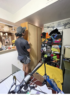 217 a1h. home construction - moving the bookcase from the garage to my bedroom