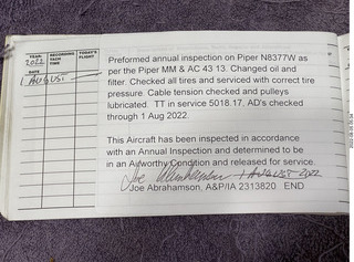 N8377W logbooks 2022-08-01 aircraft log