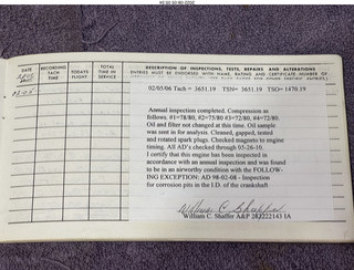 N8377W logbooks 2022-08-01 engine log