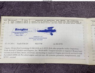 N8377W logbooks 2022-08-01 engine log