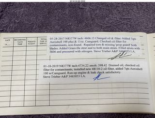 N8377W logbooks 2022-08-01 engine log