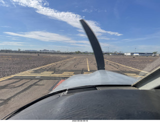 Adam in cockpit of N8377W