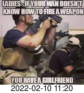 Facebook - doesn't know how to fire a weapon, a girlfriend