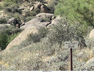 Marcus Landslide Trail sign