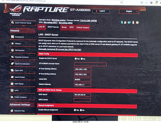 Rapture Router screen