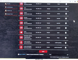 Rapture Router screen