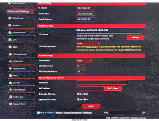 Rapture Router screen