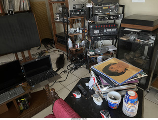 wide angle - my hifi room with my cats Devin and Jane