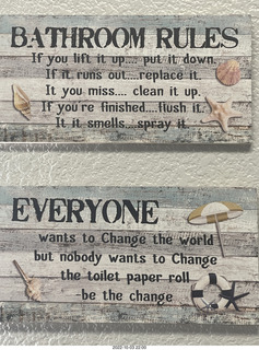 Bathroom rules