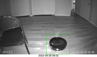 Wyze view of Sharknado robot vacuum with LIDAR