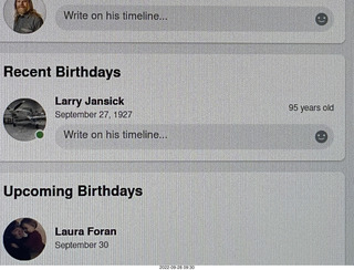 upcoming birthdays larry jansick wrong year