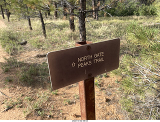 Northgate Peaks trail sign