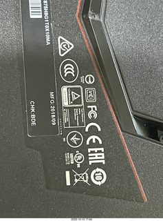 MSI laptop label