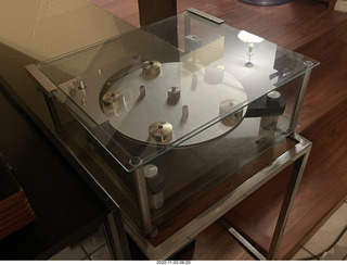 Transcriptor turntable with clear vinyl