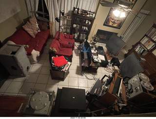 wide angle - my hifi room with my cats Devin and Jane