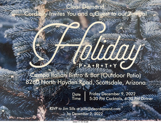 Clear Demand Holiday Party invitation