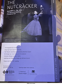 Phoenix Symphony Hall - Ballet Arizona - Nutcracker program