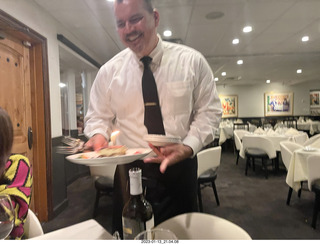 777 a1p. Tomaso's Italian Restaurant - our waiter - Happy Birthday