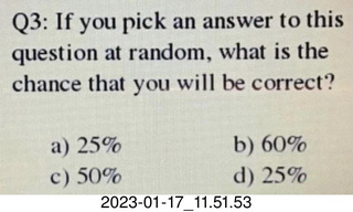 Facebook - if you pick an answer to this question at random....