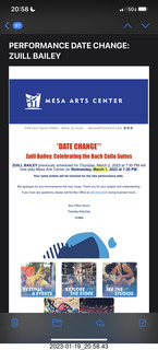 mesa arts date change for Zuill Bailey