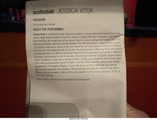 Scottsdale Arts - Jessia Vosk program