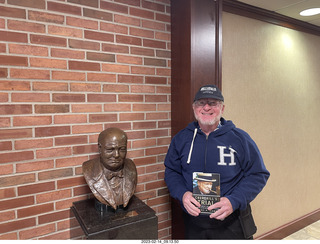 Hillsdale College - Winston Churchill bust and book and Adam