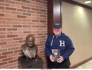 Hillsdale College - Winston Churchill bust and book and Adam