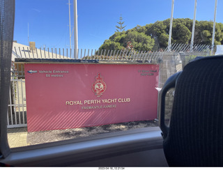 Astro Trails - Perth tour  - Royal Perth Yacht Club sign