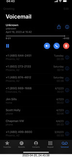 voicemail unknown (HOP2) to call back ?