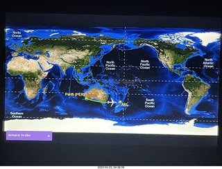 6 a1s. PER-AKL in-flight map display