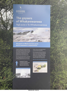 New Zealand - Thermal Hot Springs - Te Puia - steam and geyser sign