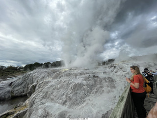 New Zealand - Thermal Hot Springs - Te Puia - steam and geyser