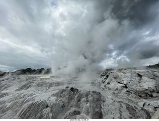 119 a1s. New Zealand - Thermal Hot Springs - Te Puia - steam and geyser