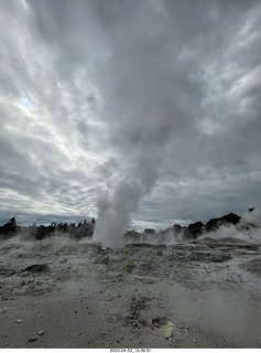 New Zealand - Thermal Hot Springs - Te Puia - steam and geyser