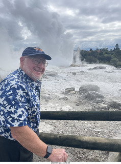 130 a1s. New Zealand - Thermal Hot Springs - Te Puia - steam and geyser + Adam