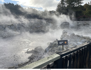 New Zealand - Hell's Gate - mud and thermal walk - sign BABY ADAM