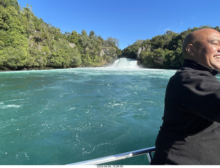 New Zealand - Huka Falls River Cruise + waterfall + rainbow