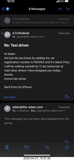 taxi info for pickup