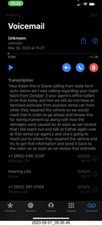 State Farm voicemail about my Xpress claim