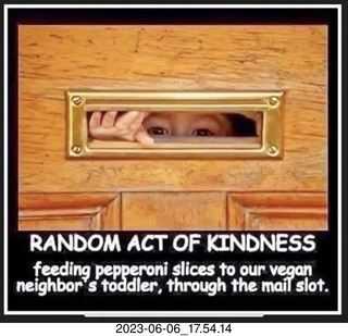 Facebook - Random Acts of Kindness - pizza for vegan toddler