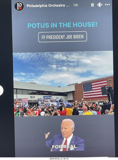 Philadephia Orchestra Labor Day promotion for President Joe Biden