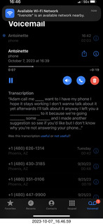 43 a1y. Antoinette voicemail